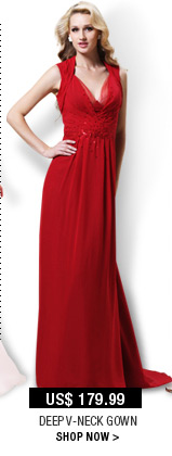 Deep V-neck Gown