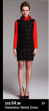Sleeveless Tweed Dress