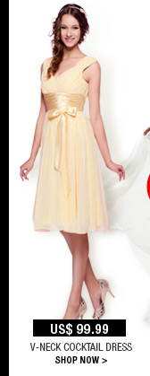 V-Neck Cocktail Dress