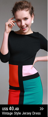 Vintage Style Jersey Dress