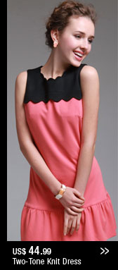 Two-Tone Knit Dress