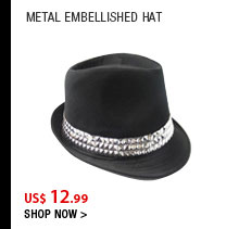 Metal Embellished Hat