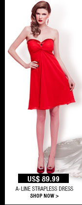 A-Line Strapless Dress