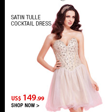 Satin Tulle Cocktail Dress