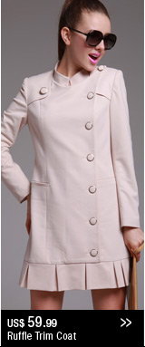 Ruffle Trim Coat