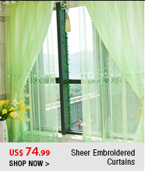 Sheer Embroidered Curtains