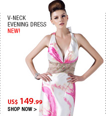 V-Neck Evening Dress