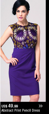 Abstract Print Pencil Dress