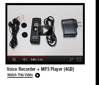 Voice Recorder + MP3 Player (4GB)