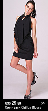 Open-Back Chiffon Blouse