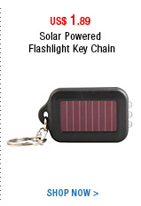 Solar Powered Flashlight Key Chain