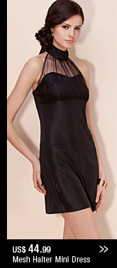 Mesh Halter Mini Dress