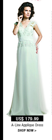 A-Line Applique Dress