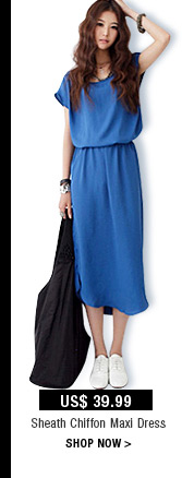 Sheath Chiffon Maxi Dress