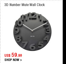 3D Number Mute Wall Clock