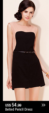 Belted Pencil Dress