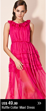 Ruffle Collar Maxi Dress