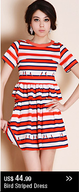 Bird Striped Dress