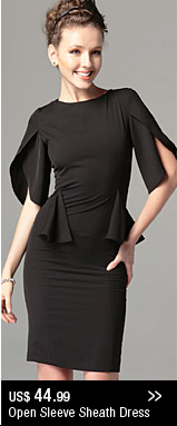 Open Sleeve Sheath Dress