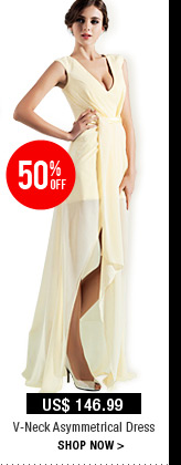 V-Neck Asymmetrical Dress