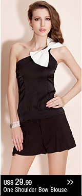 One Shoulder Bow Blouse