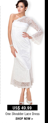 One Shoulder Lace Dress