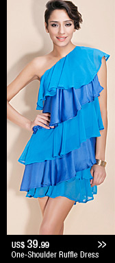 One-Shoulder Ruffle Dress