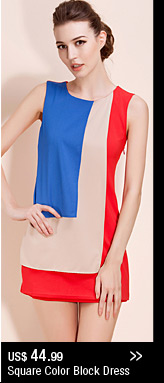 Square Color Block Dress