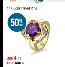 14K Gold Plated Ring
