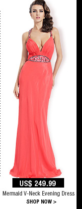 Mermaid V-Neck Evening Dress