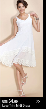Lace Trim Midi Dress