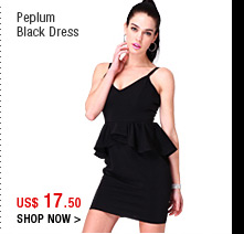Peplum Black Dress