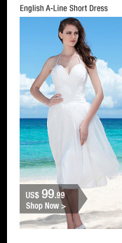 English A-Line Short Dress