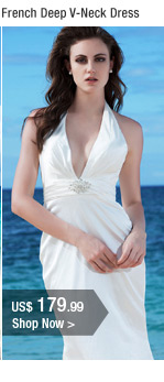 French Deep V-Neck Dress