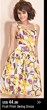 Fruit Print Swing Dress