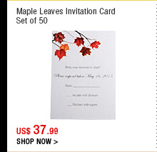 Maple Leaves Invitation Card
