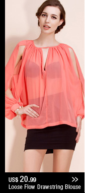 Loose Flow Drawstring Blouse