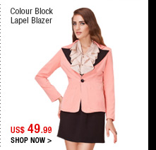 Colour Block Lapel Blazer