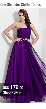 One Shoulder Chiffon Dress