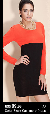 Color Block Cashmere Dress