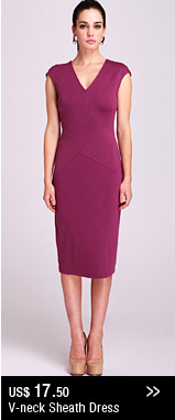 V-neck Sheath Dress