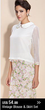 Vintage Blouse & Skirt Set