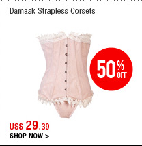 Damask Strapless Corsets