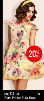 Floral Printed Puffy Dress