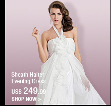 Sheath Halter Evening Dress