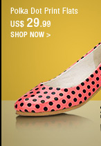 Polka Dot Print Flats