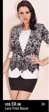 Lace Print Blazer