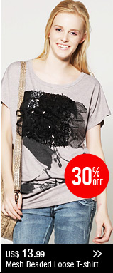 Mesh Beaded Loose T-shirt