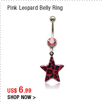 Pink Leopard Belly Ring