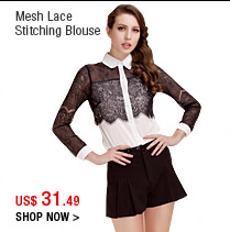 Mesh Lace Stitching Blouse